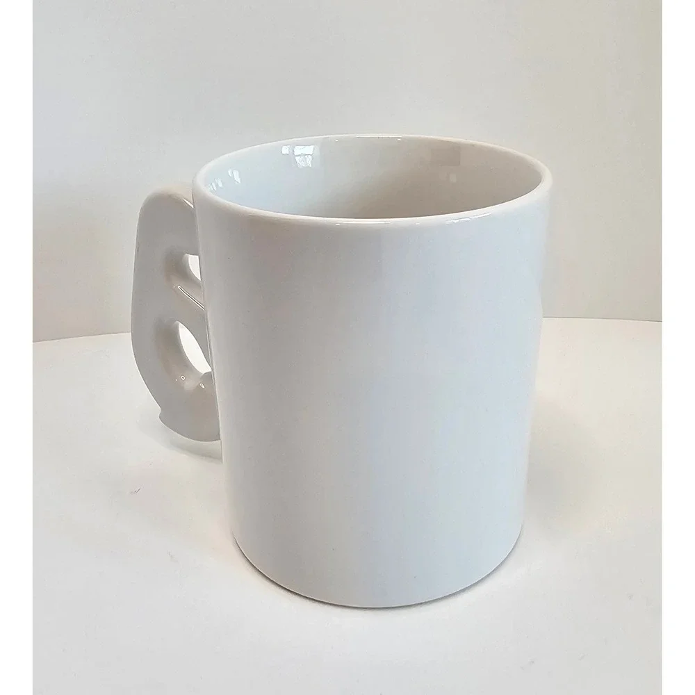 80s Country Geese Bridge Mug Sculpted Goose Handle Cottagecore Farmhouse Vintage